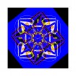 BLEU TALISMANIQUE 40X40CM 1/25